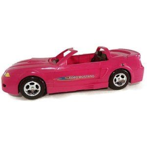 Pink Ford Mustang Free Wheeling Convertible Sports Car for Dolls 2